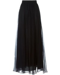 Темно-синяя шелковая длинная юбка от Brunello Cucinelli
