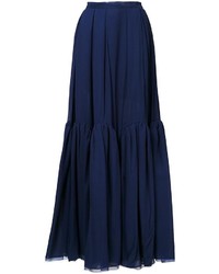 Темно-синяя шелковая длинная юбка от DELPOZO