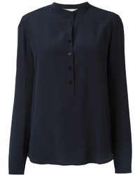 Женская темно-синяя шелковая рубашка от Stella McCartney