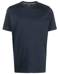 Мужская темно-синяя шелковая футболка с круглым вырезом от Dunhill
