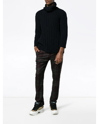 Мужская темно-синяя шерстяная водолазка от Etro