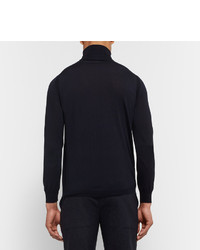 Мужская темно-синяя шерстяная водолазка от Boglioli
