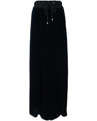 Темно-синяя шерстяная длинная юбка от Lanvin