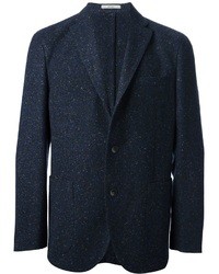 Темно-синяя шерстяная куртка