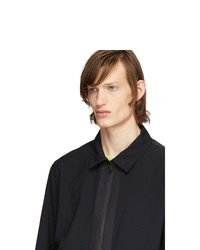 Мужская темно-синяя шерстяная куртка-рубашка от Z Zegna