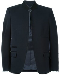 Мужская темно-синяя шерстяная куртка от Alexander McQueen