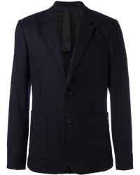 Мужская темно-синяя шерстяная куртка от AMI Alexandre Mattiussi