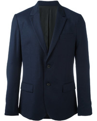 Мужская темно-синяя шерстяная куртка от AMI Alexandre Mattiussi