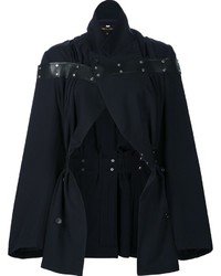 Женская темно-синяя шерстяная куртка от Comme des Garcons