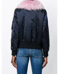 Женская темно-синяя шерстяная куртка от Dondup