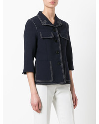 Женская темно-синяя шерстяная куртка от Marni