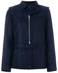 Женская темно-синяя шерстяная куртка от Courreges