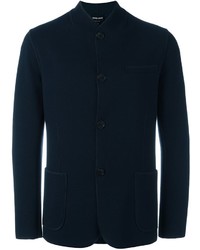 Мужская темно-синяя шерстяная куртка от Giorgio Armani