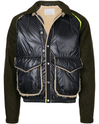 Мужская темно-синяя шерстяная куртка от Kolor