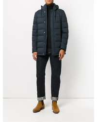 Мужская темно-синяя шерстяная куртка от Herno