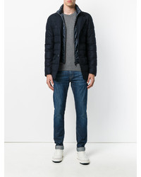 Мужская темно-синяя шерстяная куртка от Herno