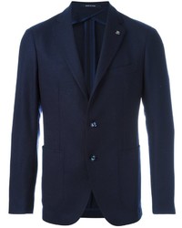 Мужская темно-синяя шерстяная куртка от Tagliatore
