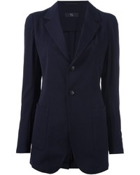 Женская темно-синяя шерстяная куртка от Y's