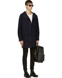 Мужская темно-синяя шерстяная парка от A.P.C.