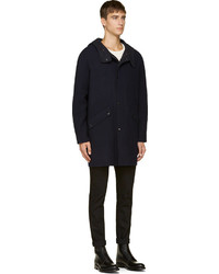 Мужская темно-синяя шерстяная парка от A.P.C.