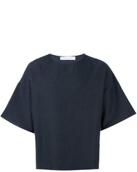 Женская темно-синяя шерстяная футболка от Societe Anonyme
