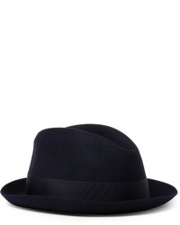 Мужская темно-синяя шерстяная шляпа от Borsalino