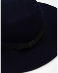 Мужская темно-синяя шерстяная шляпа от Asos