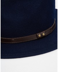 Мужская темно-синяя шерстяная шляпа от Reclaimed Vintage