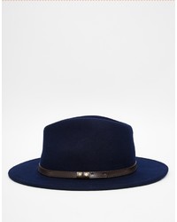 Мужская темно-синяя шерстяная шляпа от Reclaimed Vintage