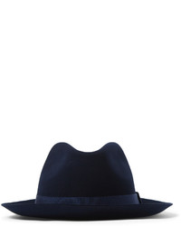 Мужская темно-синяя шерстяная шляпа от Loro Piana
