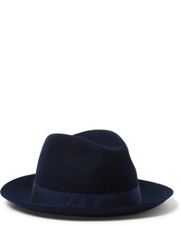 Мужская темно-синяя шерстяная шляпа от Loro Piana