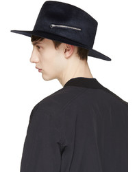 Мужская темно-синяя шерстяная шляпа от Larose