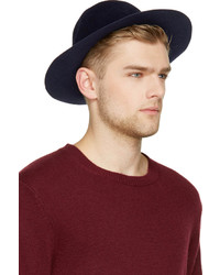 Мужская темно-синяя шерстяная шляпа от Burberry