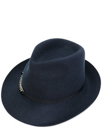Женская темно-синяя шерстяная шляпа от Stella McCartney