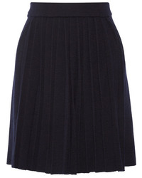 Темно-синяя шерстяная юбка со складками от Chinti and Parker