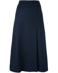 Темно-синяя шерстяная юбка от Odeeh