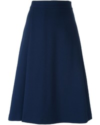 Темно-синяя шерстяная юбка от P.A.R.O.S.H.