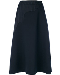 Темно-синяя шерстяная юбка от Societe Anonyme