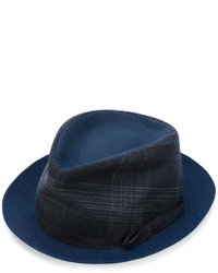 Мужская темно-синяя шляпа в шотландскую клетку от Etro