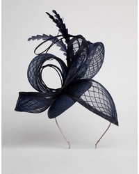 Женская темно-синяя шляпа с украшением от Vixen