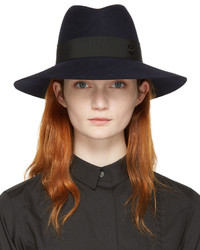 Женская темно-синяя шляпа от Maison Michel