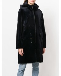 Темно-синяя шуба от Liska