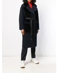 Темно-синяя шуба от Blancha