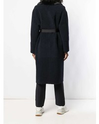 Темно-синяя шуба от Blancha