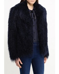 Темно-синяя шуба от LOST INK