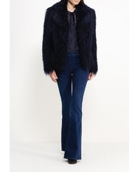 Темно-синяя шуба от LOST INK