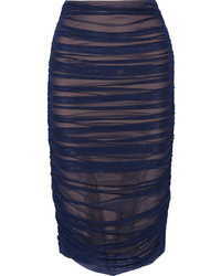 Темно-синяя юбка в сеточку от Norma Kamali