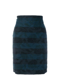 Темно-синяя юбка-карандаш с вышивкой от Dolce & Gabbana Vintage