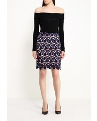 Темно-синяя юбка-карандаш от Paccio