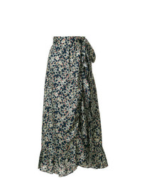 Темно-синяя юбка-миди с принтом от Isabel Marant Etoile